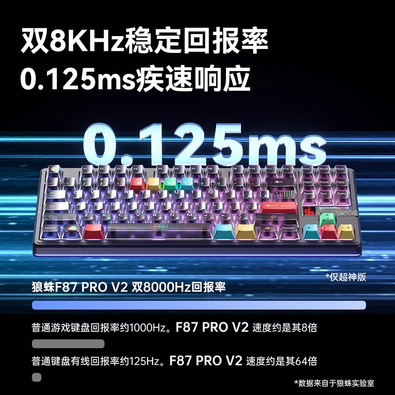 AULA Wolf Spider F87prov2 wireless three-mode customizable keyboard 12000mAh large battery RGB gaming and office use AULA Wolf Spider F87prov2 wireless three-mode customizable keyboard 12000mAh large battery RGB gaming and office use