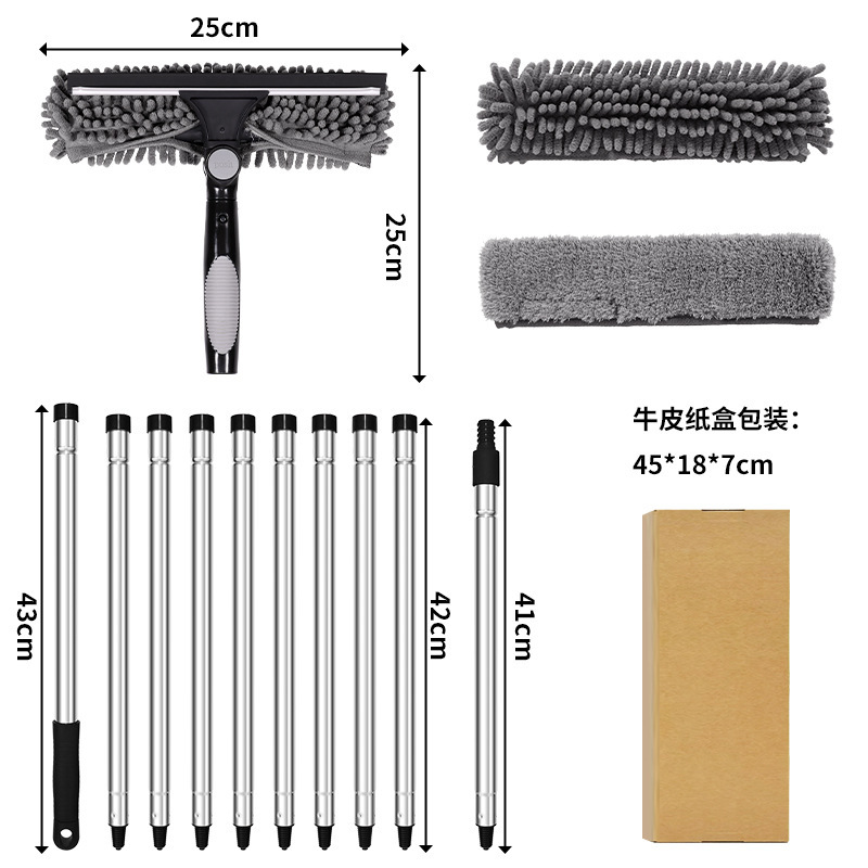 国境を越えた売れ筋の二層ツーインワン窓掃除スクレーパー、ガラス掃除用の特別な両面高層ガラススクレーパー|undefined