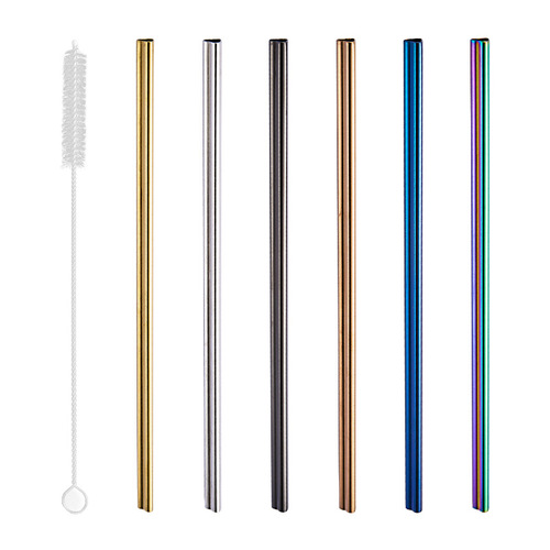 Heart-shaped 304 stainless steel straw beverage milk tea juice cocktail set stainless steel heart-shaped can be sold directly from the factory