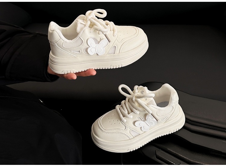 Atmungsaktive Weiße Sneaker Für Mädchen Leichte Freizeitschuhe_voghion.com