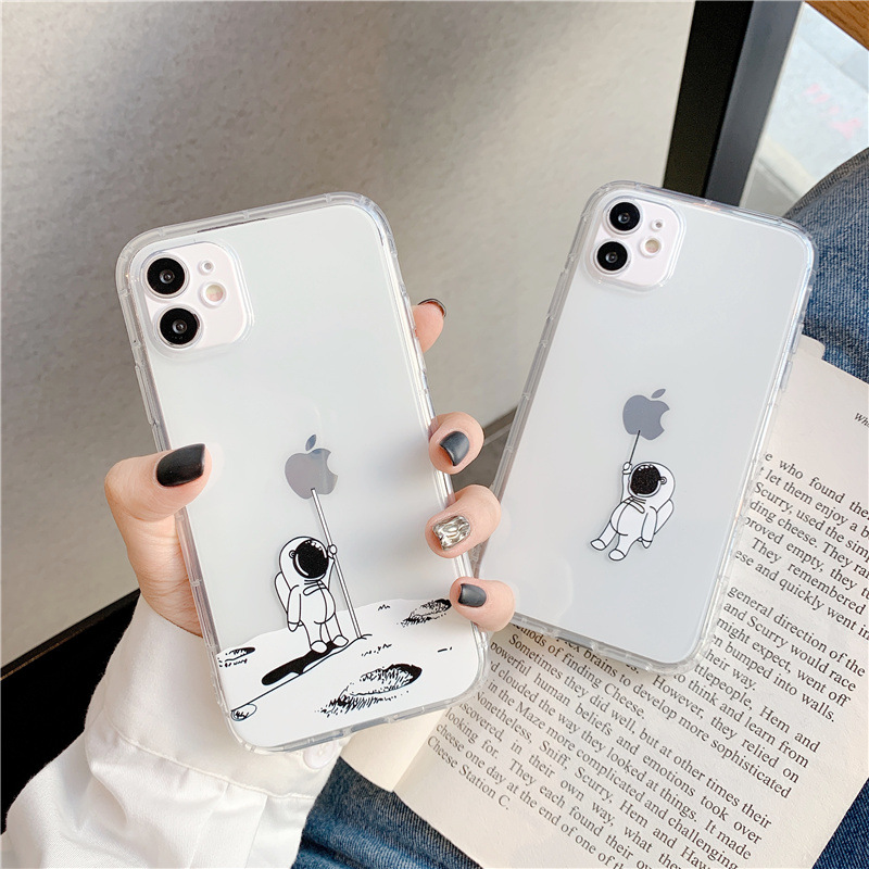 Suitable for iPhone14ProMax Phone Case Apple 13 Astronaut Lunar Air Cushion All-inclusive TPU Air Compression Shell 11