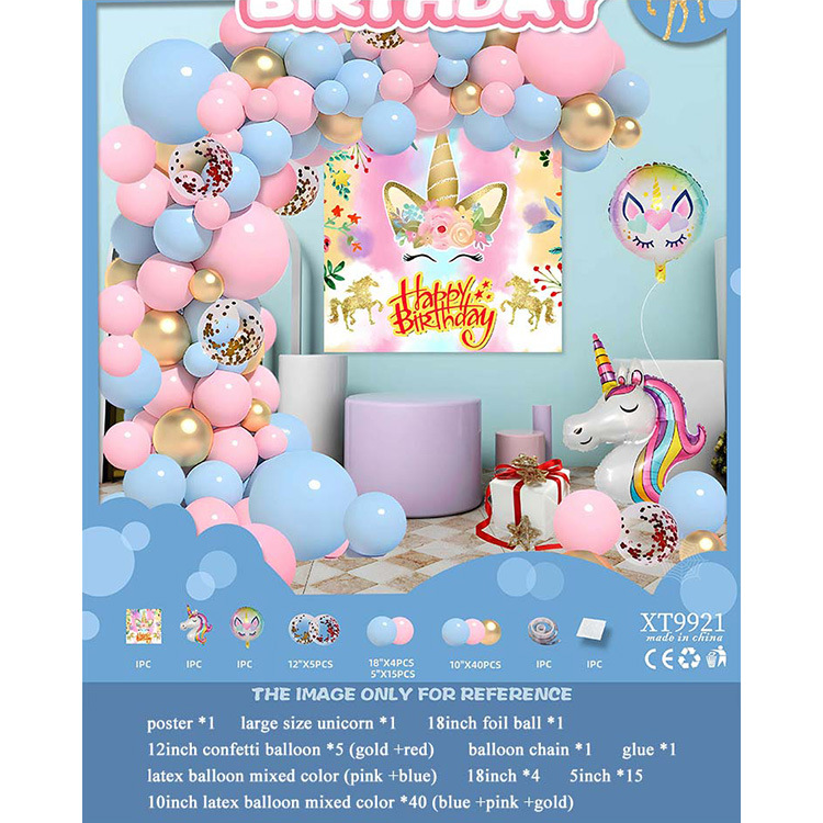 Fiesta de cumpleaños redonda escena diseño decorativo globo traje de juguete para niños globo de aluminio letras y números