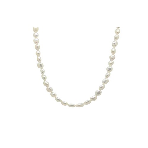 2024 New Simple Hoop Pearl Necklace for Girls, Student Besties, Light Luxury, Unusual Style, Versatile Clavicle Necklace, Wholesale for Women