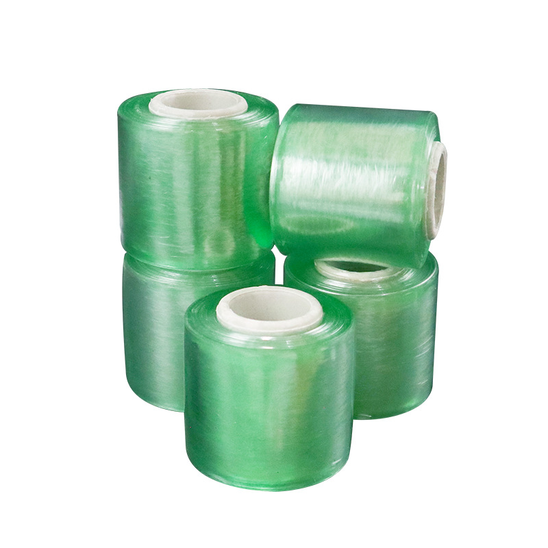 PE empaquetado película estirable película estirable pvc verde 8cm autoadhesivo película de alambre película de injerto película de embalaje 10cm