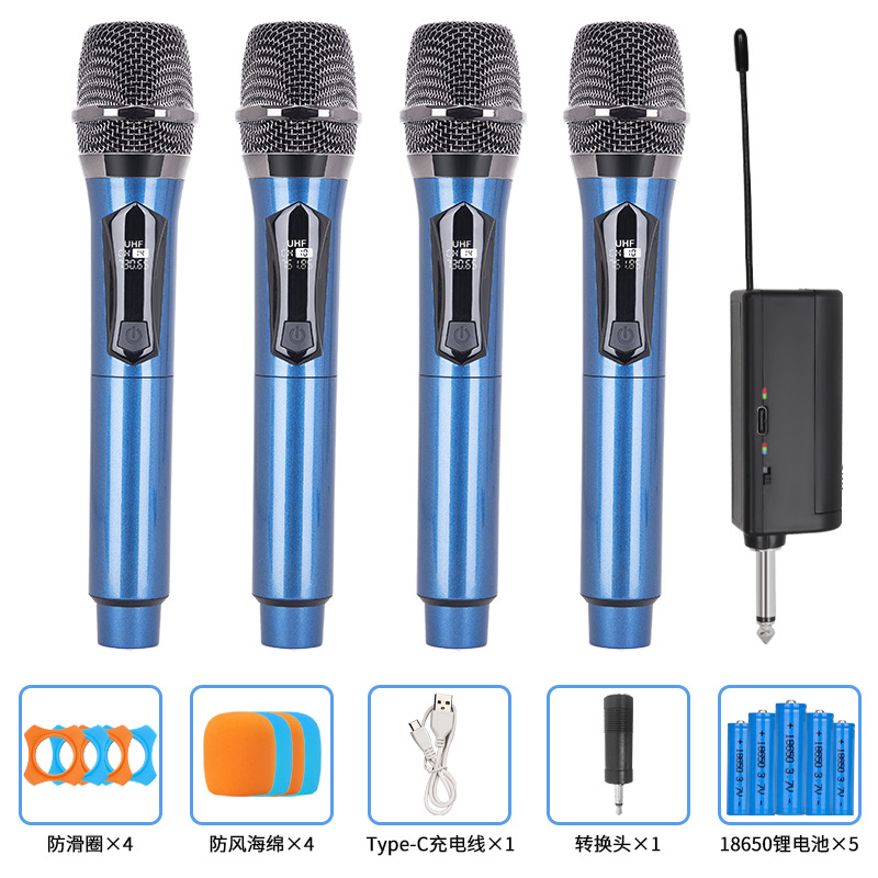 ワイヤレスマイク充電 1 対 2 ホーム KTV サウンドカードライブ K ソングプロフェッショナルハンドヘルド 2.4 グラムワイヤレスマイク