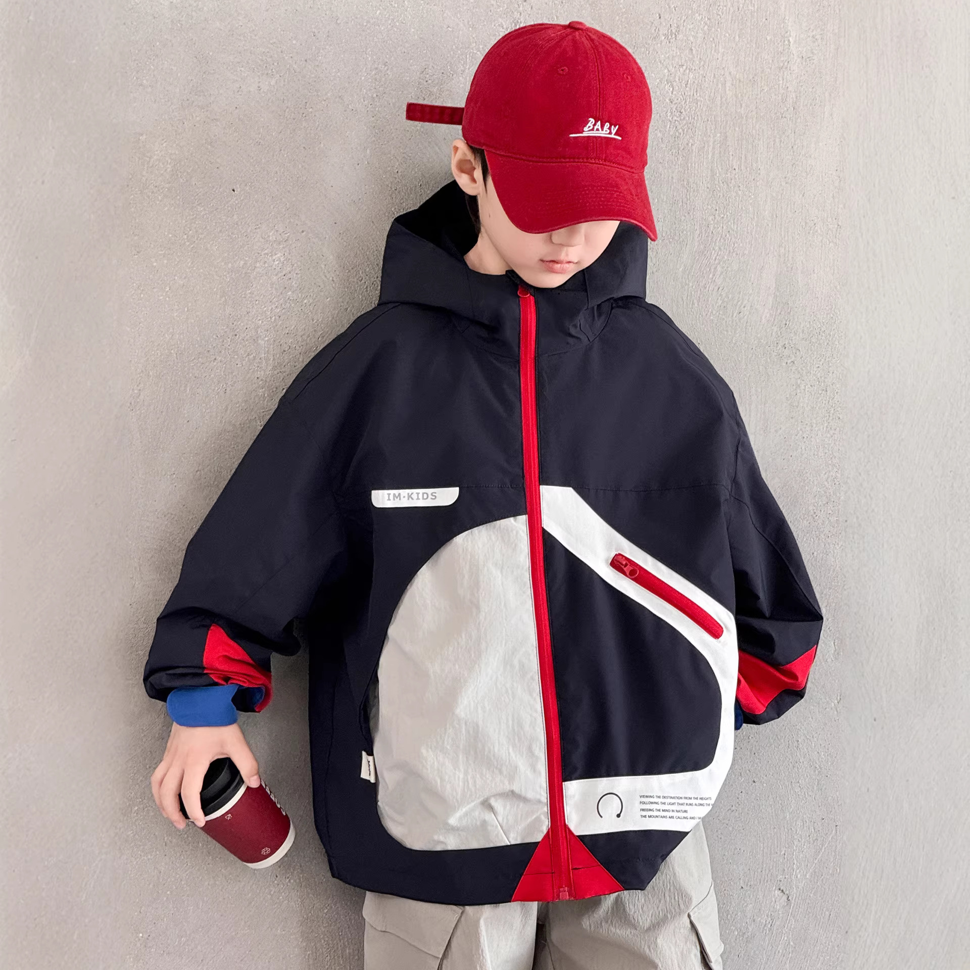 Children's Clothing Boys' Winter Jackets 2026 New Spring and Autumn Models for Older Boys Fleece-Lined Windbreaker