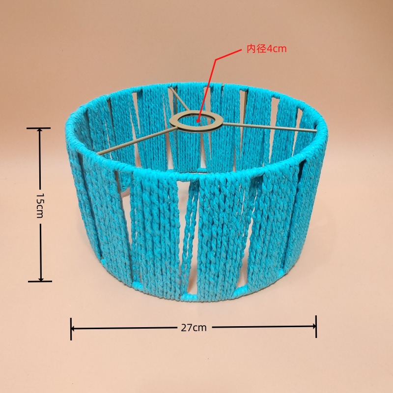 Creativo azul fantasma de caña cuerda de papel trenzada lámpara de lámpara candelabro lámpara de suelo accesorios de sombreado de luz props de estudio