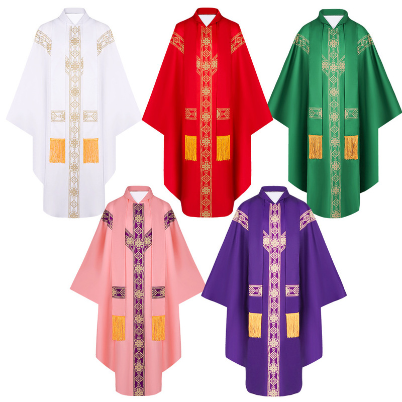 Cross-Border Amazon Medieval European and American Robes, Priest Prayer Attire, Stage Performance Costumes, Cloaks, Role-Playing Costumes