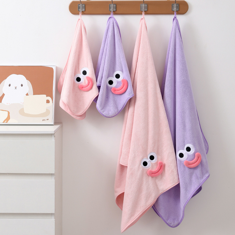 New Funny Big Mouth Towel Bath Towel suit Couple Student Absorbent Quick-drying Bath Towel Coral Fleece Bath Dress