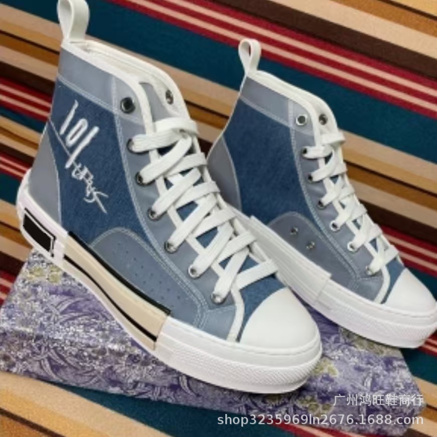 Estación europea D casa zapatos de alta calidad para hombre 2024 zapatos de lona transpirables zapatos blancos zapatos deportivos con letras estampadas planas para mujer