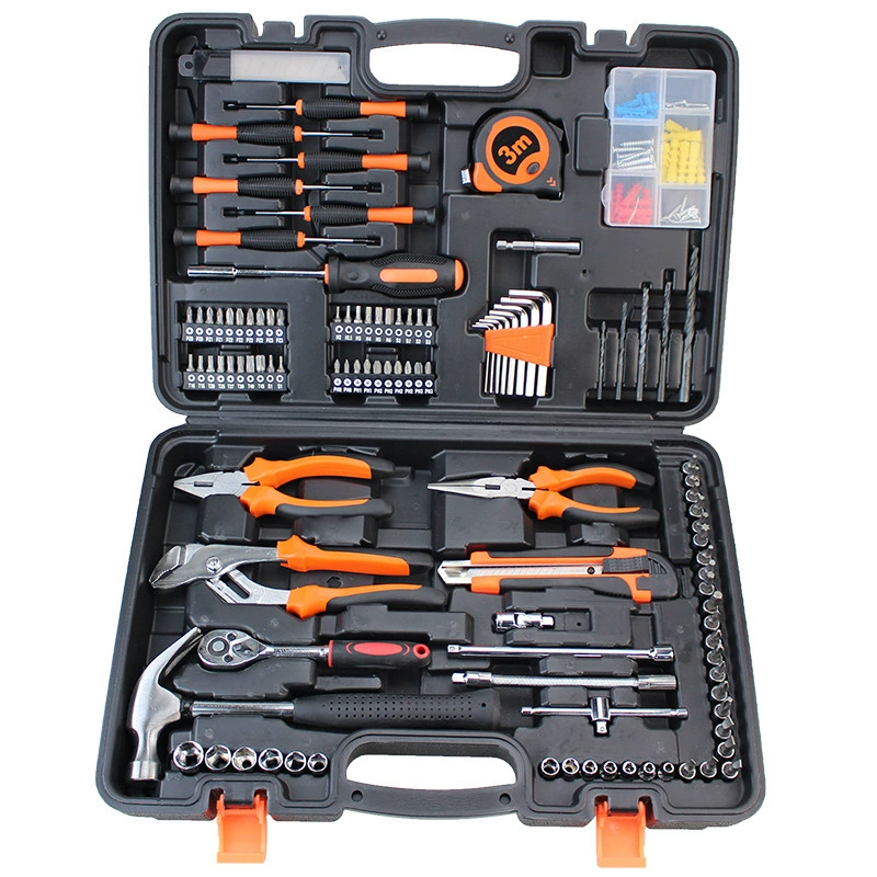Hardware Toolbox Set, Multi-Piece Home Repair Kit, Portable Case, 9–157 pcs