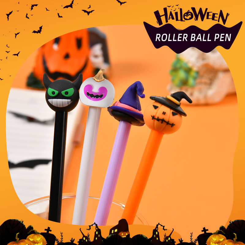 漫画ゲルペンハロウィンハロウィンギフト学生賞品筆記具水性ペンかわいい形状署名ペン|undefined