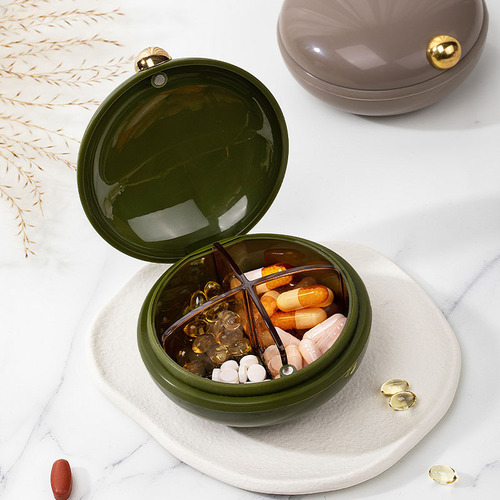 Independently designed light luxury portable sealed pill box, pill packaging storage box, medicine box, portable medicine box, cross-border