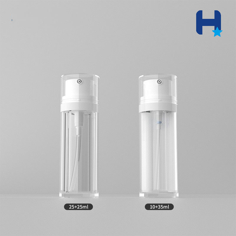 10ml+35ml 25ml+25mlPP全罩双管瓶精华液分装瓶洗护一支两用化妆|undefined