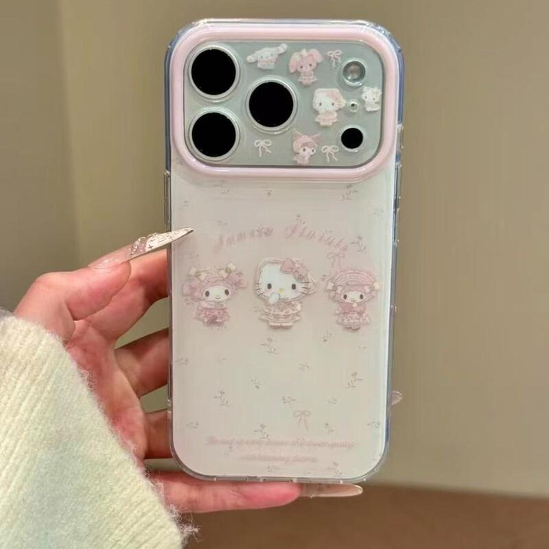 Sanrio Lolita Realm Case Suitable for iPhone 17 Pro Max and Apple 16, Full-Cover Anti-Drop Imd Phone Case