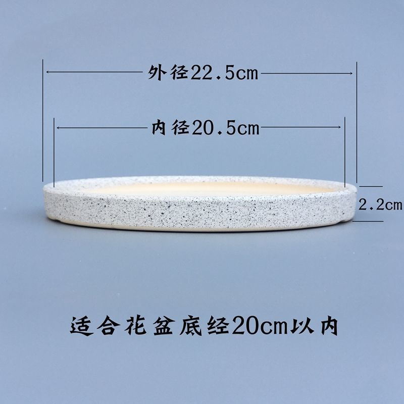 bandeja de base de maceta cerámica gran redonda blanco negro esmaltado bandeja de base de agua 2025 cerámica envío gratuito