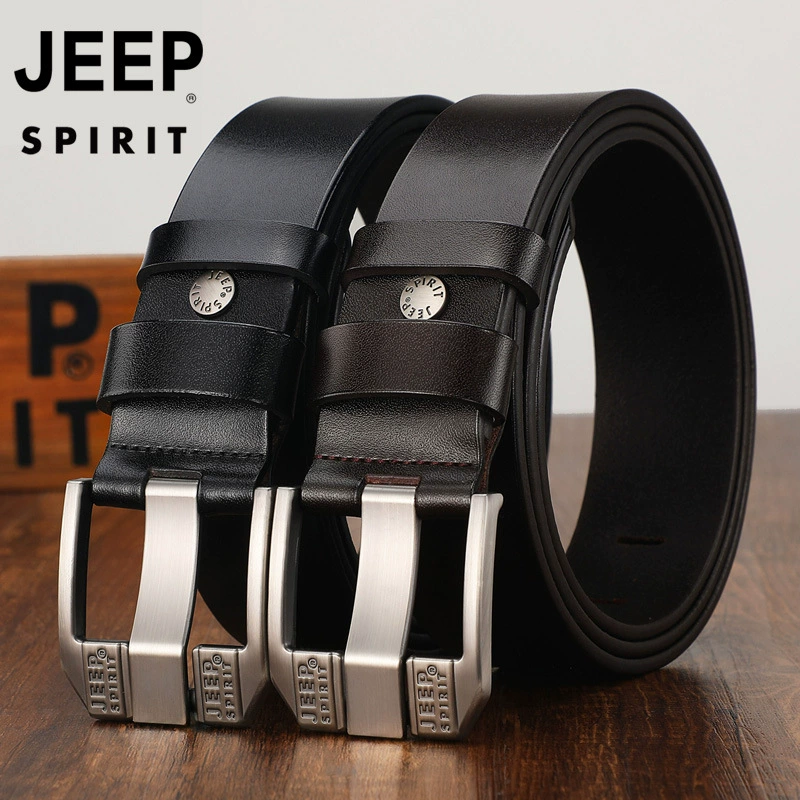 Ремень мужской парикмахерский JEEP SPIRIT, цельный, двухслойный, из коровьей кожи, с застежкой-булавкой OM18CD996BT0289-T0300