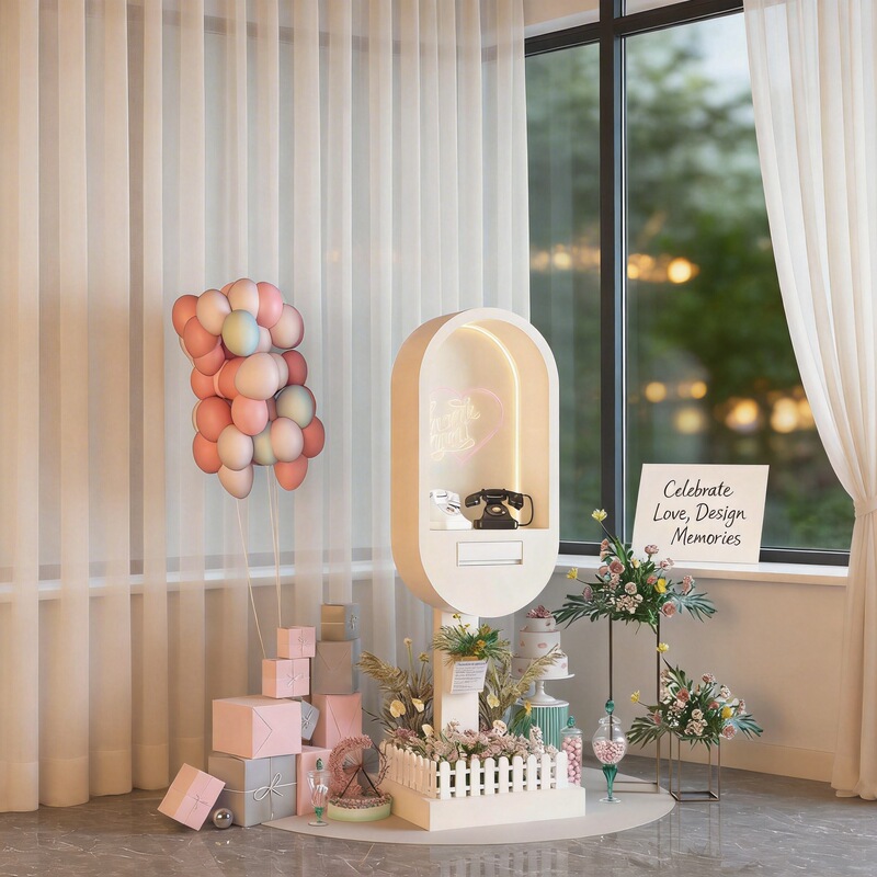 Retro Wrought Iron Wedding Telephone Booth Audio Intercom Guest Book Outdoor Indoor Wireless Atmosphere Decoration Led Retro Wrought Iron Wedding Telephone Booth Audio Intercom Guest Book Outdoor Indoor Wireless Atmosphere Decoration Led