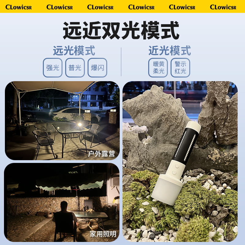 Linterna LED luz fuerte carga súper brillante hogar al aire libre pequeño portátil mini tiro largo camping 18650 lámpara de iluminación image 5