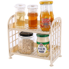 Creative cosmetics and jewelry double-layer folding storage rack simple home desktop bathroom storage rack storage rack