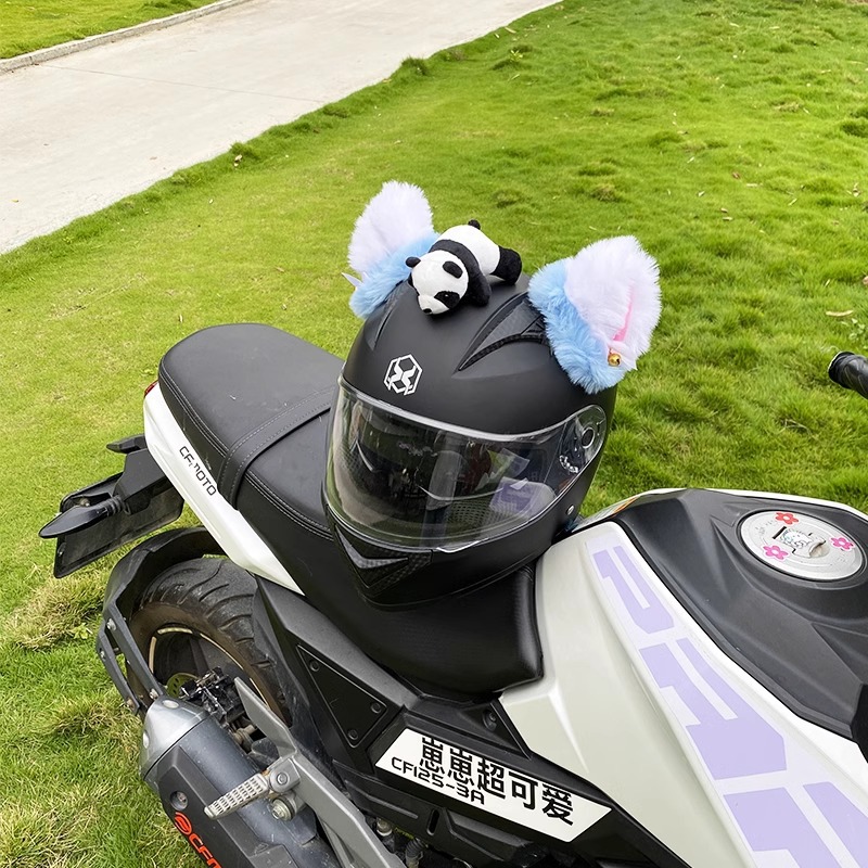 Plush Cat Ear Helmet Decoration Detachable Accessories