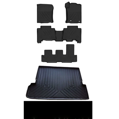 Universal Foot Pad: Waterproof Floor Mats - overseas-version-right-hand-drive-lc150-prado-7-seater-7-seater-tpe-floor-mat-7-seater-trunk-mat-10-22-years-all-tpe-special-car
