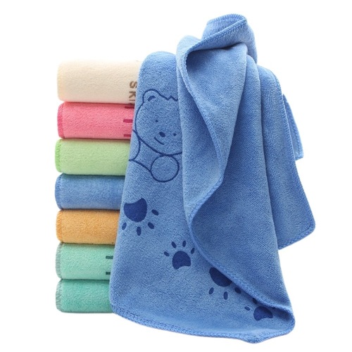 Microfiber Cartoon Rabbit Head Printed Face Wash Large Towel Soft Absorbent Thickened Gift Dry Hair Towel Wholesale Factory