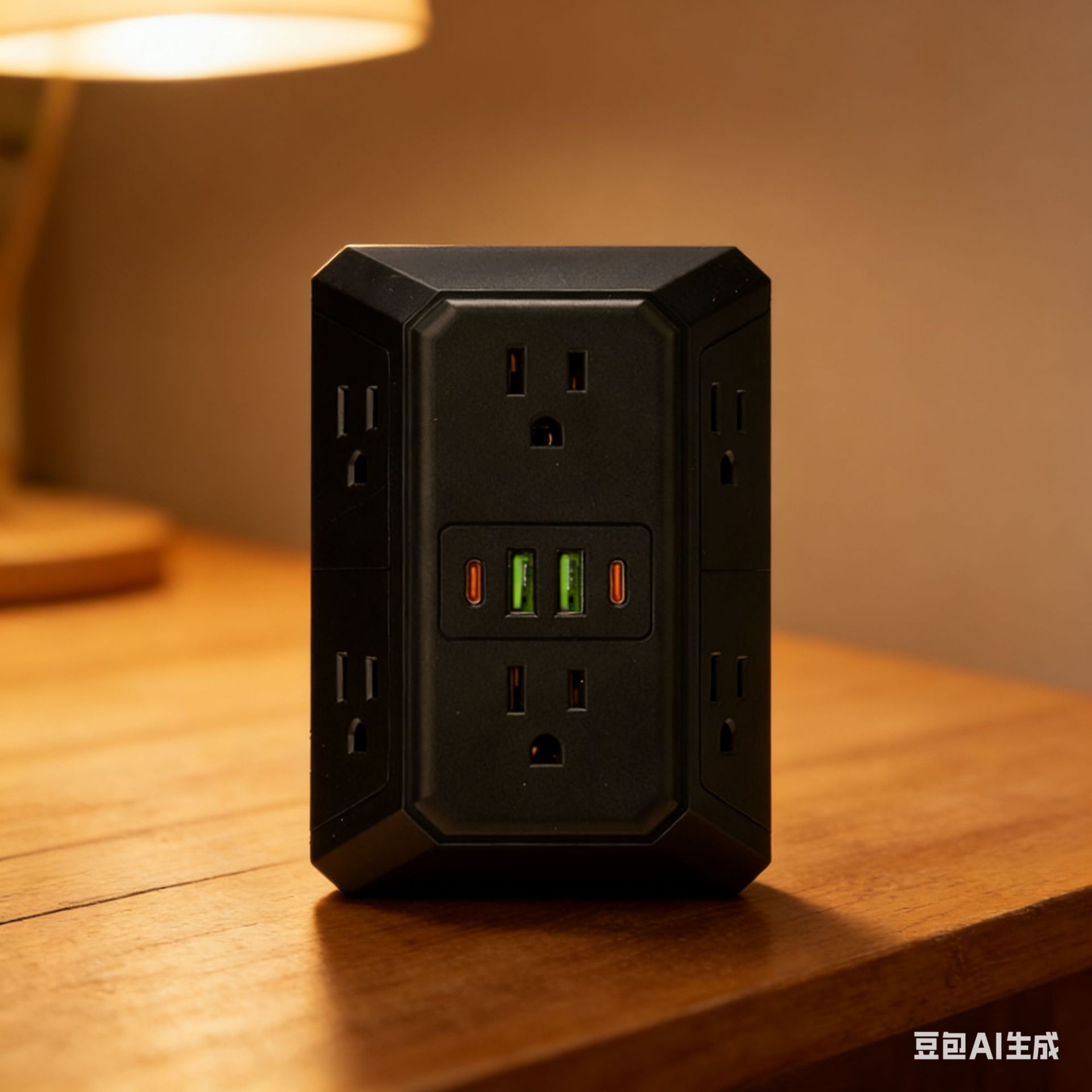 Paso en venta caliente de Amazon estilo americano 4 cara estándar estadounidense un rodado seis pared extensor USB enchufe tablero de conexión TYPEC