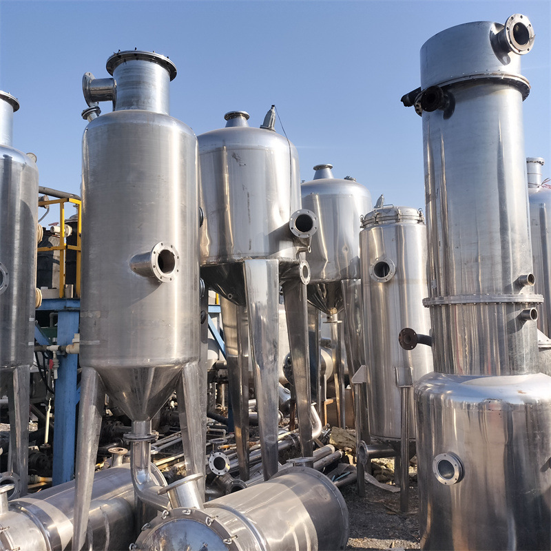 二手工业降膜蒸发设备  立式真空蒸发 废水处理设备