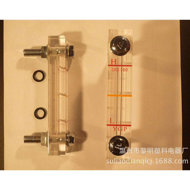 厂家生产耐高温空压机配件透明油标油位计中心80，总长118，孔15