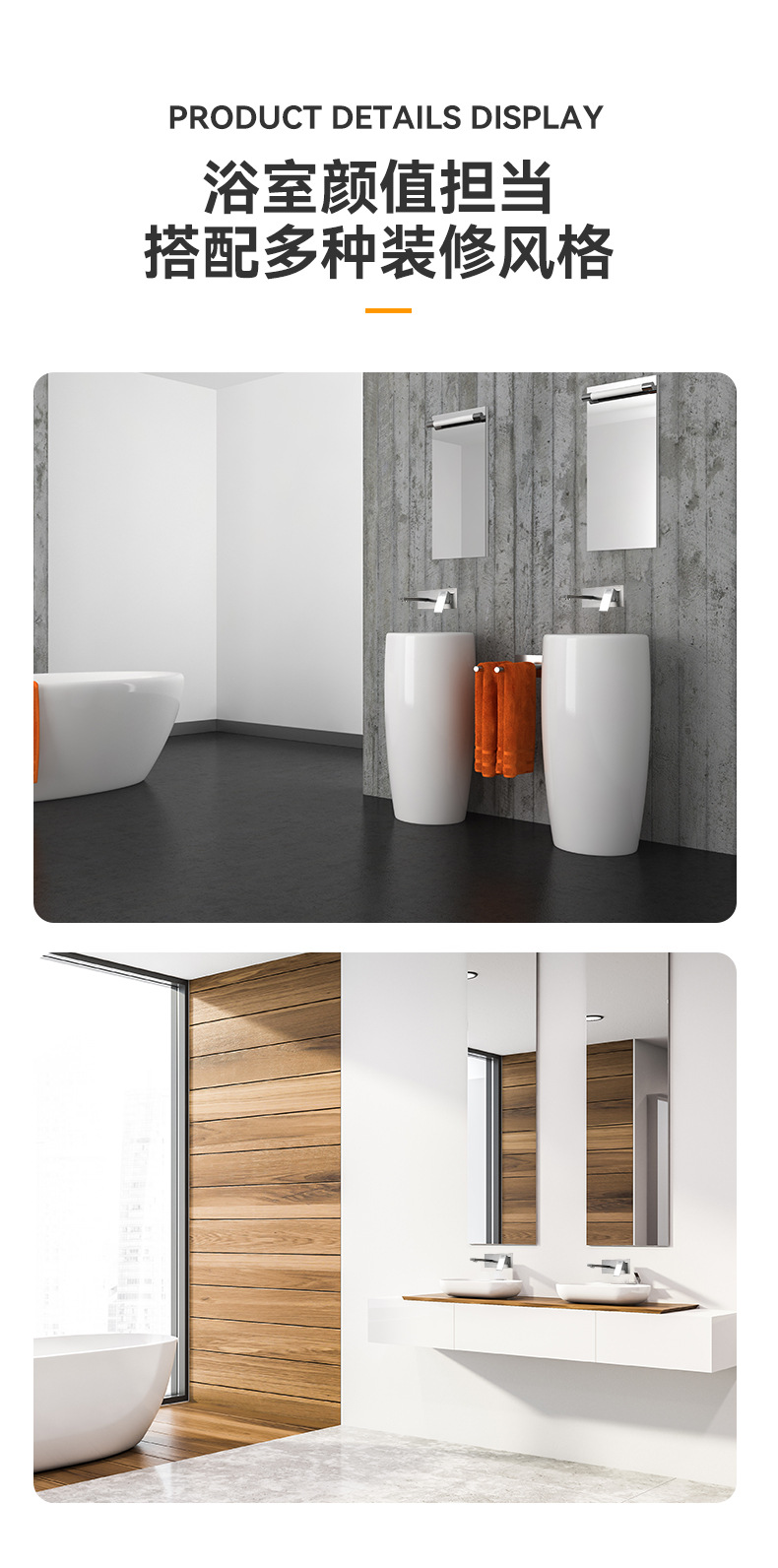 The bathroom washbasin is concealed and installed with a wall-mounted faucet. It is a stainless steel hotel washbasin faucet for cold and hot bathrooms Application Scenario
