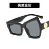 Sunglasses, glasses hip-hop style solar-powered, European style, 2022 collection