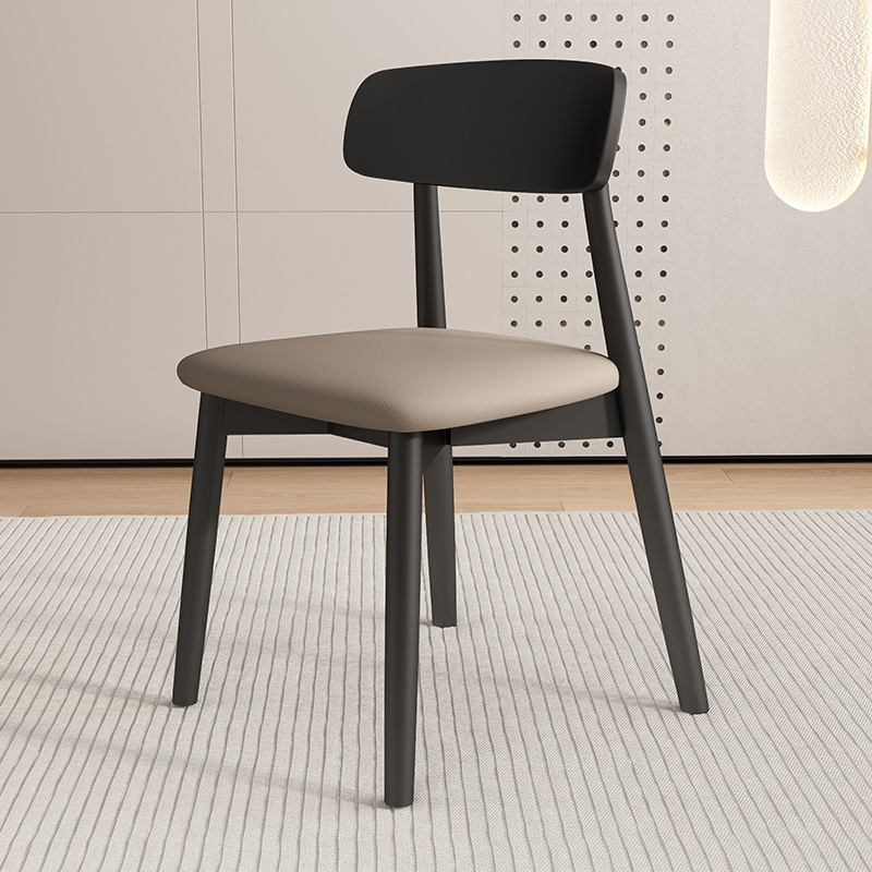 Silla de comedor de madera sólida, silla de comedor de madera nórdica, silla de comedor, silla de respaldo, silla de ganoderma lucidum