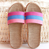 Summer slippers, footwear for beloved, non-slip men's slide indoor platform, Korean style, cotton and linen