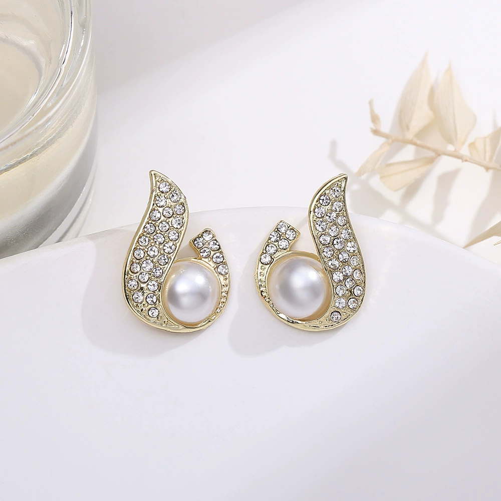 Серебряная игла, модные серьги из жемчага, серебро 925, образец 2023 года, интернет-знаменитость, яркий запоминающийся стиль