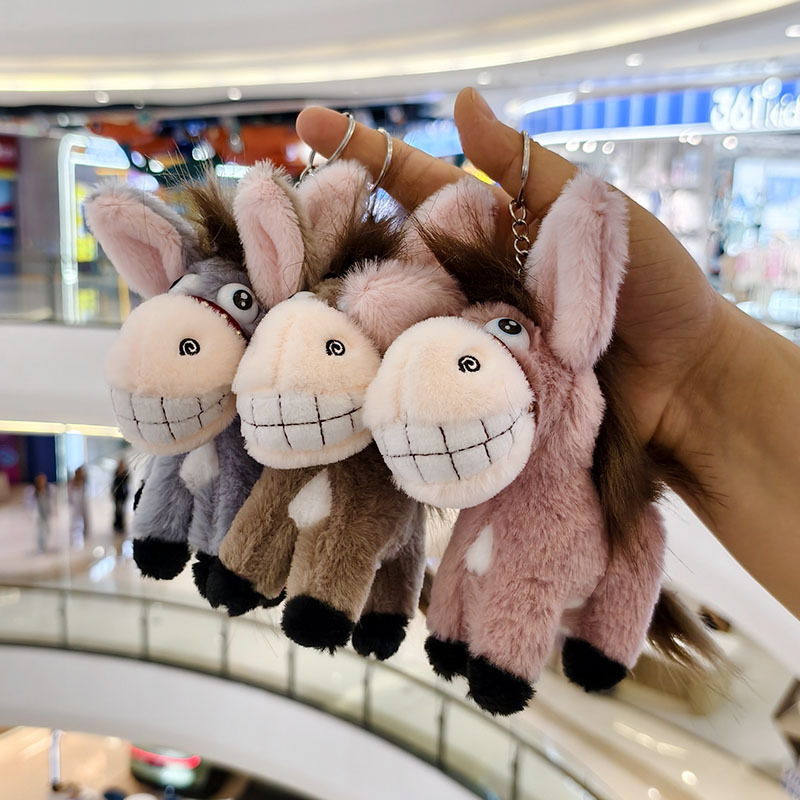 模擬動物ロバ人形ペンダントぬいぐるみ小さなロバ人形バッグペンダントキーホルダー人形ギフト|undefined