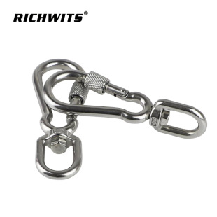 Pet Traction Accessories Stainless Steel Dog Chain Buckle Universal 8-character Ring Rotating 8-character Pet Buckle Connection Ring