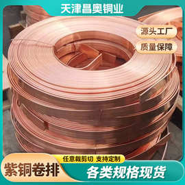 批发T2紫铜排 铜母线 接地用镀锡纯铜排 25*4mm冲压紫铜卷排测试5