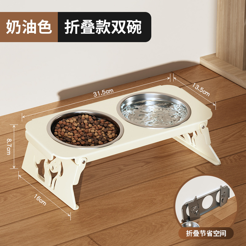 크림 접이식 이중 그릇