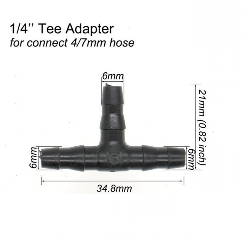 Transfronterizo 47 conector de tubería de lana de tres vías sistema de riego por goteo de cuatro vías riego automático Dispositivo de riego accesorios jardín conector de tubería de agua