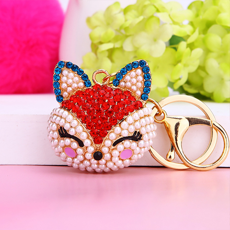 Keychain Classification 1 Piece Quantity Holiday, Daily Occasion Cute Animal Pu Leather Alloy Inlay Rhinestones Women's Keychain