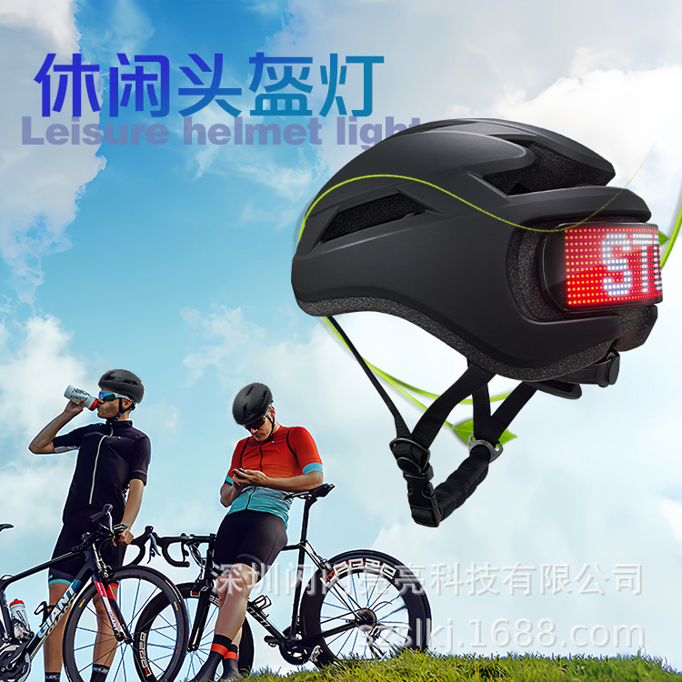 Outdoor Led Cycling Helmet, Summer Adult Model, Display Screen, App Connection, Cycling Function, Electric Motorcycle, Smart
