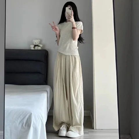 [Exclusive for Southeast Asian in stock original fabric] lazy casual pants cotton and linen wide leg pants summer Yamamoto pants