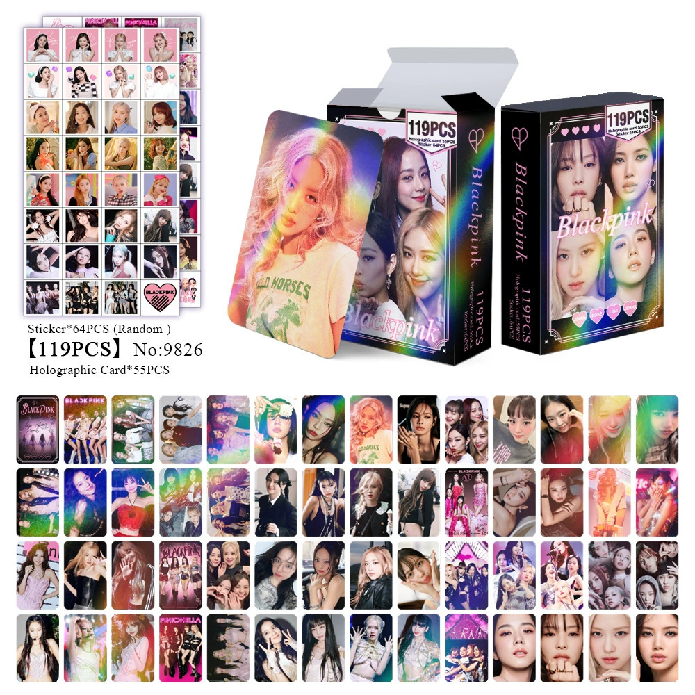 New Model Exclusively for Foreign Trade: 124 Holographic Cards, Total Chain Gidle Str Bptwice Celebrity Merchandise Lomo Small Cards