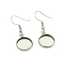 Earrings stainless steel, accessory, with gem, 6-20mm