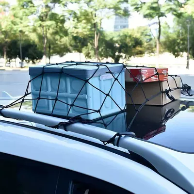 120X90Cm Roof Luggage Net Cargo Elastic Net Pocket Off-Road Vehicle Luggage Rack Net Suv Car Net Pocket Customization