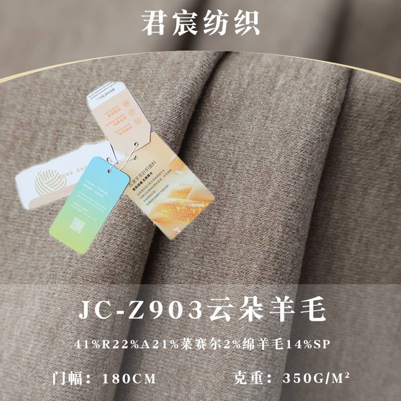 Cloud wool fabric 350g Lyocell wool blend knitted fabric for autumn and winter warm base layer fashion clothing Cloud wool fabric 350g Lyocell wool blend knitted fabric for autumn and winter warm base layer fashion clothing