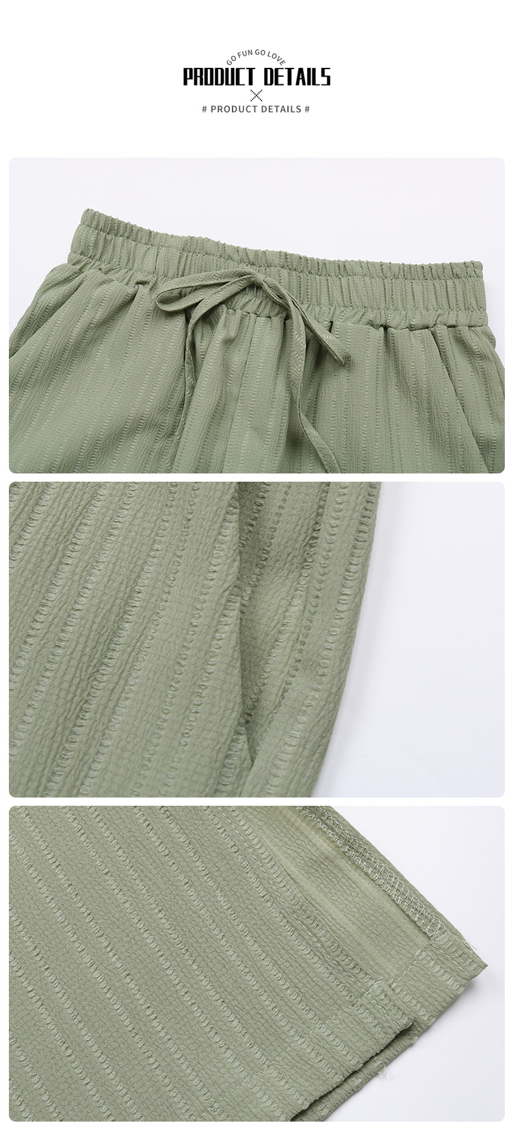 Title 7, Damenmode elastische Hosen mit weitem Bein für ...