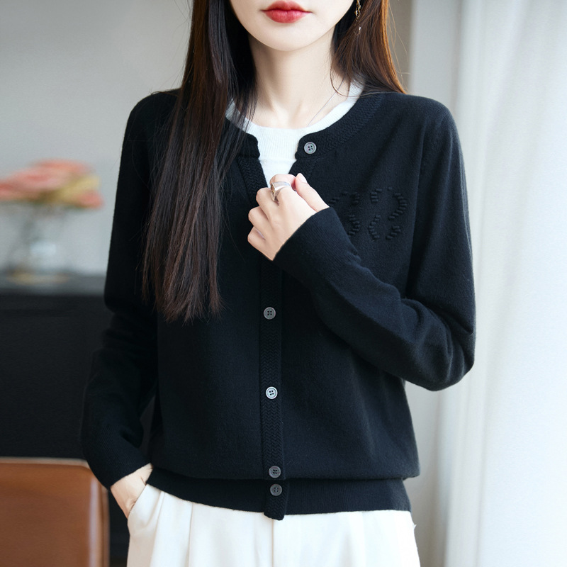 法式撞色假两件针织开衫女短外套毛衣2025新款拼色宽松显瘦外搭衫|undefined