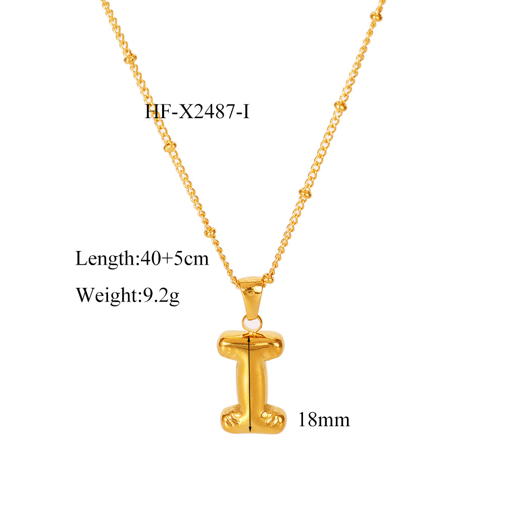 12g Weight Titanium Steel Pendant Material Pendant Necklace Classification Titanium Steel Chain Material cable chain Chain Type 1 Piece Quantity Daily Occasion Titanium Steel Material Letter Pattern All Seasons Season Women's Gender Plating Design Modern Style, Simple Style Style Wholesale Jewelry Modern Style Simple Style Letter Titanium Steel Plating Cable Chain Pendant Necklace 29